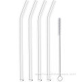 Glass Straws Clear Bent 9